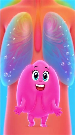 Lungs for Kids! 💨 How Breathing Gives You Energy #Shorts