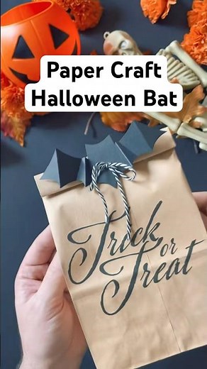 Easy Paper Bat Craft | DIY Halloween Bats for Trick-or-Treat, Boo Baskets, and Spooky Party Decor