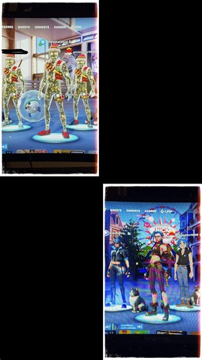 We always try to match during our games 🖤 @anxiousturtlestreams @_flygirljess #GirlsOfFortnite #besties #girlstreamer #matchenergy #skins