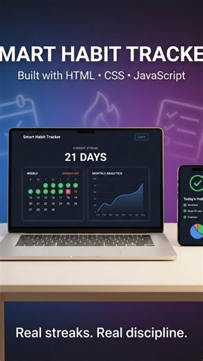 Vrishabh Deshmukh on Instagram: "🚀 Built a habit tracker web app 💻 HTML • CSS • JS 🔗 https://habit-trackervd.vercel.app/"