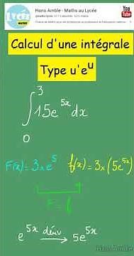Les intégrales- Terminale Spé maths et complémentaire- Calcul avec 15exp(5x)