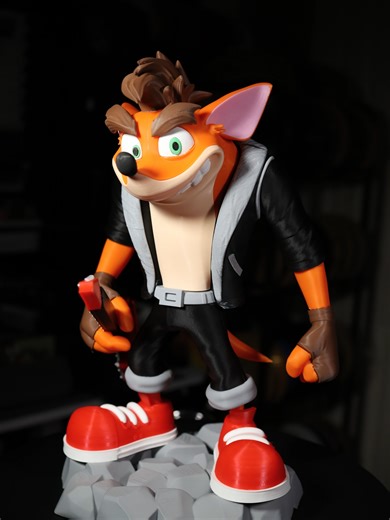 Rockstar Crash Bandicoot Figurine - Fan Art Retro Gaming Collectible STL: