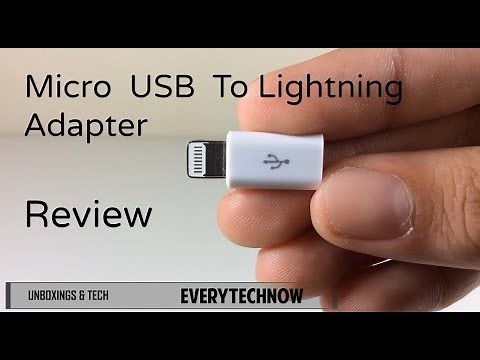 Apple Lightning To Micro USB Adapter Review + TEST - Charge IPad/IPod/IPhone With Micro USB