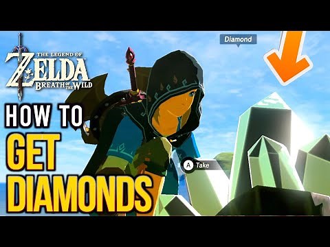 Zelda: Breath of the Wild -How to Get Diamonds FAST | Luminous Stone Gathering