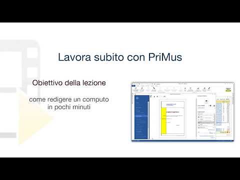 Tutorial PriMus - Lavora subito con PriMus - ACCA software
