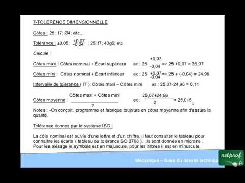 Lire un plan base du dessin industriel