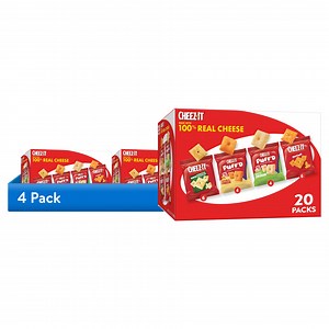 (4 pack) Cheez-It Variety Pack Cheese Crackers, Baked Snack Crackers, 20 Count