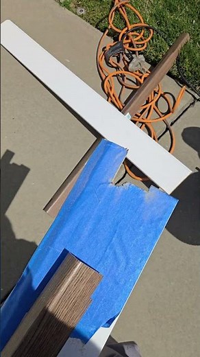 Weird baseboard angles? Try this tape trick—perfect fit on the first cut. #baseboard #how #tricks