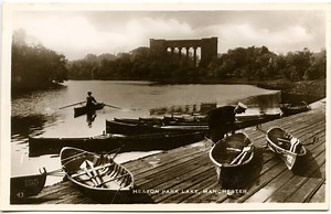 Heaton Park Lake, Manchester, c1940.