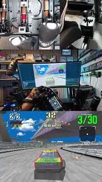 Daytona USA (Hard) - Classic retro racers on modern sim gear with POV #SEGA #DaytonaUSA