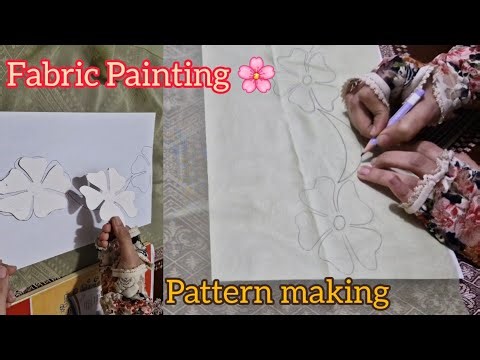 Beautiful Fabric Paint Pattern making 🎨 | Simple & Creative Design 🌸