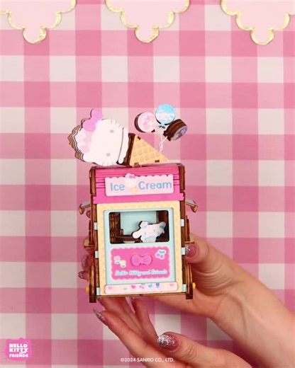64K views · 520 reactions | Grab a friend and build this Hello Kitty Ice Cream Truck Music Box from Hands Craft together! Follow along on the #HelloKittyandFriends YouTube channel!  Watch now: https://bit.ly/3zkGusq | Hello Kitty | Facebook