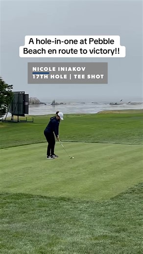 5.2K views · 82 reactions | NO WAY!! Nicole Iniakov made an ace on 17 en route to victory at Pebble Beach  Iniakov is a junior golfer that was competing alongside Ernie Els  #golf #PGATOUR | Bellucci | Facebook