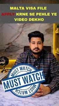 MALTA VISA FILE LAGANE SE PEHLE YE VIDEO DEKHO | how to apply malta visa online |malta schengen visa