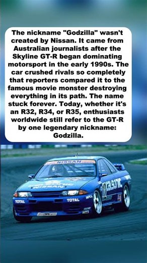 Why Nissan GT-R Is Called "Godzilla"