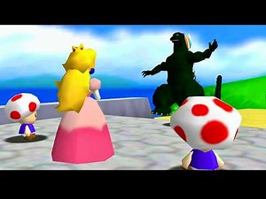 Final Battle + Ending ⭐Super Mario 64 PC Port - Godzilla vs Bowser