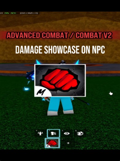 Combat V2 Damage Showcase — Blox Fruits Update 30