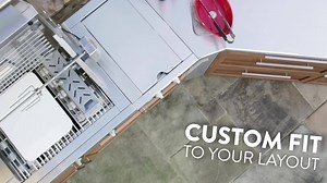 NewAge Products 56 in. x 1.25 in. x 24 in. Outdoor Kitchen Engineered Stone Countertop in Nano Black 89263