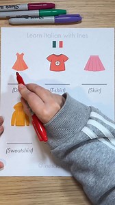 Learn Italian 🇮🇹 -Clothing Vocabulary 📚 | Learn Italian with Ines