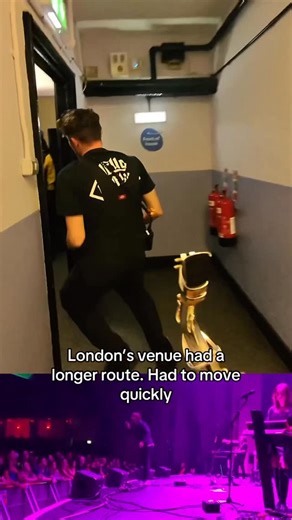 Justin Klunk on Instagram: "I call this one, the teleporting saxophone player 🎷 @themidnightofficial Thank you to my literal guiding flashlight in the crowd @freedanavery Board mix by @chrisdwight1 Hallway noise from @raybanmeta Saxophone noise by @klunkfunk #sax #themidnight #synthwave #bts #magic"