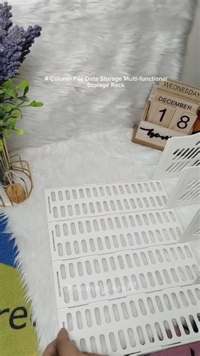 Mommy Carol on Instagram: "4 Column File Data Storage Material Multi-functional Books Pencil Sundries Storage Rack #booksstorage #pencilrack #office"