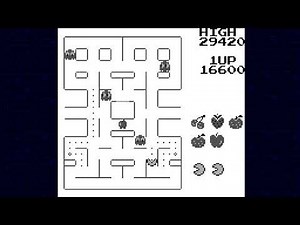 Pac-Man (Game Boy) Full Screen Mode - Gameplay Video