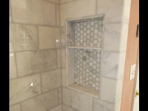 Marble Carrara Tile bathroom Part 4 Shower niche, a few tips