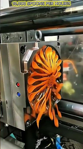 Inside High-Speed Plastic Spoon Injection Molding Machine.