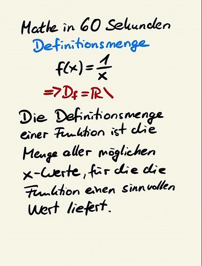 Definitionsmenge einer Funktion #mathe #mathetipps