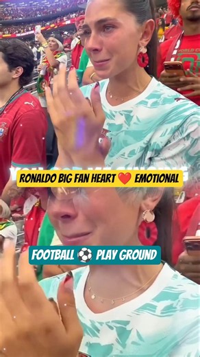 ur.cristiano ronaldo big fan heart ❤️ emotional 🥹 | cute girl seeing football match | #viral #shorts