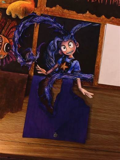 Drawing Lily Lovebraids from Poppy Playtime