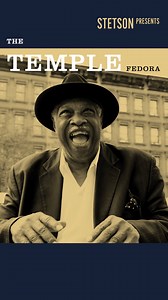 Stetson Presents: The Temple Fedora. A mainstay of jazz clubs in the ‘40s and ‘50s. The Temple features a pinch-front crown, wide grosgrain ribbon, and a bold feather accent. #StetsonJazz2023 🎥 @father_risky | Stetson
