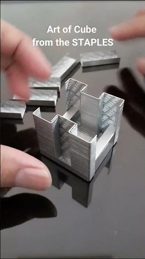 How to Make Cube with the Stapler pins #kerajinantangan #kesenian #staples #stapler #craft