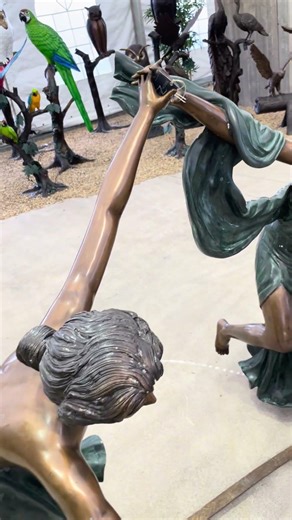 Bronze Female Trio Women Dancing Sculpture 125x165cm FIWO 41