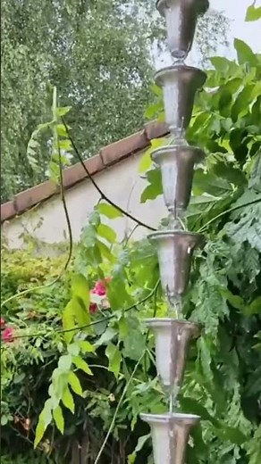 Une chaine de pluie japonaise en aluminium pour remplacer votre descente de gouttière !