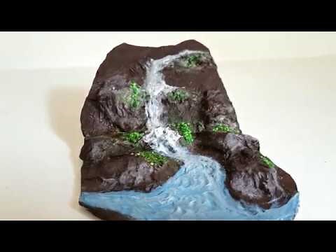 EASY Hot Glue & Cardboard Waterfall! Tutorial ♥