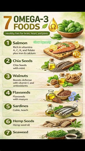7 Omega-3 Foods 🧠 Boost Brain & Heart FAST! #shorts