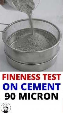 Fineness test on cement #cement