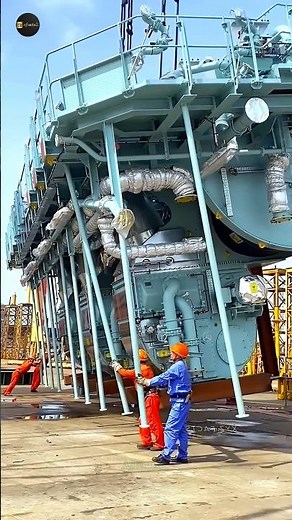 How Do Massive Cargo Ships Move? | World’s Most Powerful Ship Engines Explained | #shorts