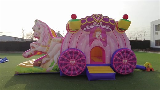 Princess Castle Inflatable Water Slide Combo Summer Backyard Pool Party Play Structure for Toddlers