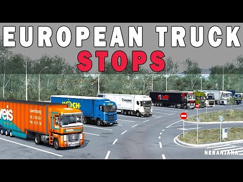 Euro Truck Simulator 2 Mods | European Truck Stops V1.00 | ETS2 Mods v1.40