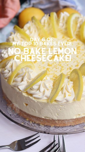 Jane Dunn on Instagram: "Lemon Cheesecake 💛🍋 in at number 5 on my TOP 10 BAKES of Jane’s Patisserie EVER! A delicious, sweet and easy no-bake lemon cheesecake! Part of my back-to-basics series! This is such a staple, classic recipe - I love lemon flavoured bakes and you all know I love a cheesecake! Plus, with a shortbread base?! UNREAL 😍🍋 🍋 Recipe 🍋 Ingredients: Base ▪️300g shortbread biscuits ▪️100g unsalted butter Cheesecake Mix ▪️600g full fat cream cheese ▪️100g icing sugar ▪️300ml do