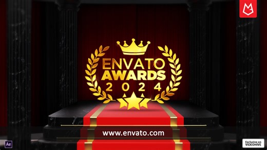 Luxury Royal Gold Logo Reveal On Red Carpet