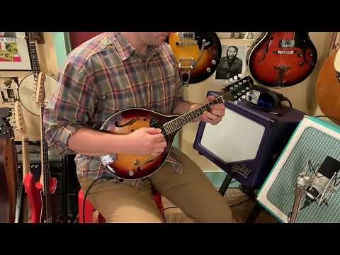 2000s Fender FM-52E electric mandolin (modded w/P90, 4-pole pickup)