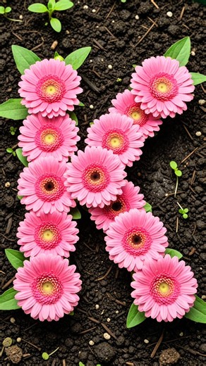 I Grew the Letter “K” Into Pink Flowers 🌸 #Shorts #Gardening