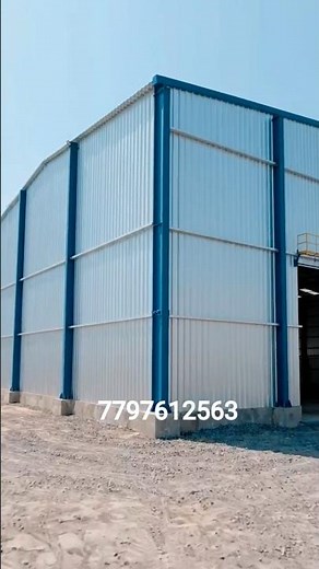 Steel Structure Building Design | Roofing sheet shed work . #viral #reels #roof #trending #YouTube