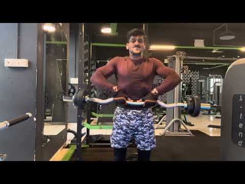 आजचा वर्कआऊट | Shoulder close grip barbell upright row set |