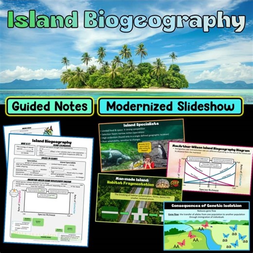 Island Biogeography PowerPoint Slideshow   Guided Notes