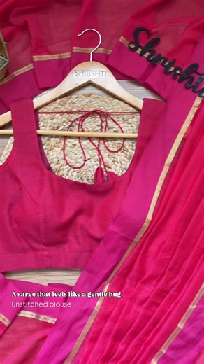 Shrishti Boutique on Instagram: "Mul cotton Magic 🪄 comment for link 🔗 Code : Oviya blouse unstitched! more shades available www.shrishtiboutique.com"