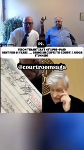 FELON TENANT SAYS HE'S PRE-PAID RENT FOR 61 YEARS.... BRINGS RECEIPTS TO COURT!! JUDGE STUNNED!! Part.2 #fypシ゚viral #trending #viral #court #viral | courtroomsaga